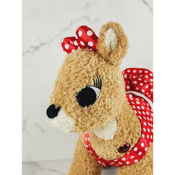 Clarice Red Dot Dress Rudolph Red Nosed Reindeer16" Build A Bear 2010 NO TESTED - Picture 3 of 16